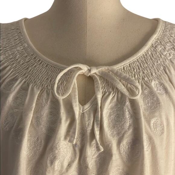 Carolyn Taylor White Peasant Top | Size 2X - Picture 2 of 6